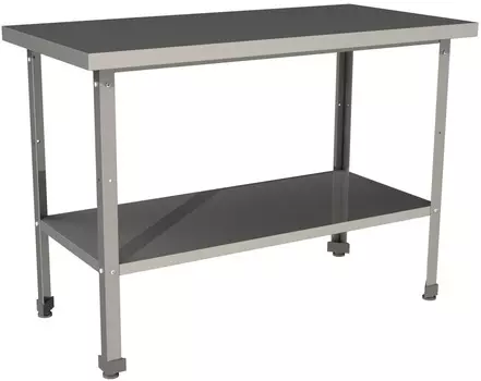 Стол производственный без борта со сплошной полкой Restoinox СП-15/6-П-ЭК