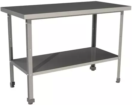 Стол производственный без борта со сплошной полкой Restoinox СП-17/6-П-ЭН