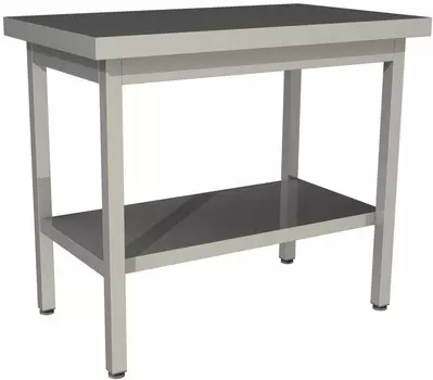 Стол производственный без борта со сплошной полкой Restoinox СП-20/7-П