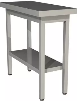 Стол производственный без борта со сплошной полкой Restoinox СП-4/7-П
