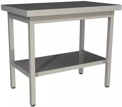 Стол производственный без борта со сплошной полкой Restoinox СП-7/7-П