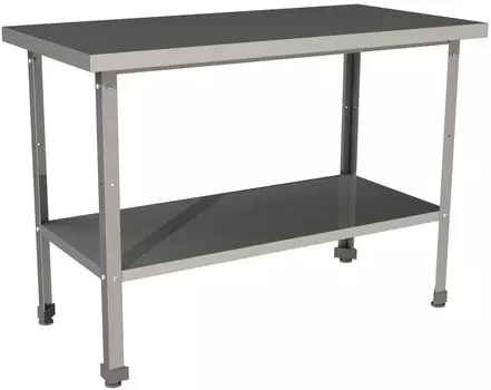 Стол производственный без борта со сплошной полкой Restoinox СП-7/8-П-ЭЦ