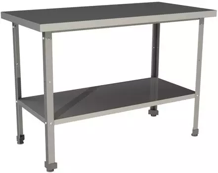 Стол производственный без борта со сплошной полкой Restoinox СП-8/8-П-ЭН