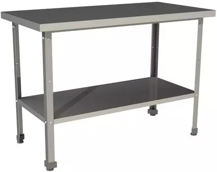 Стол производственный без борта со сплошной полкой Restoinox СП-9/8-П-ЭН