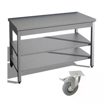 Стол производственный Iterma СЦ-211К/1007 2 полки, на колесах