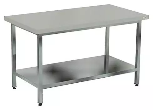 Стол с полипропиленовой столешницей Кобор СППП-120/60 полка сплошная