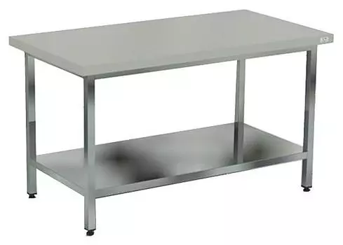 Стол с полипропиленовой столешницей Кобор СППП-120/70 полка сплошная