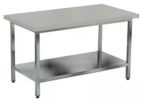 Стол с полипропиленовой столешницей Кобор СППП-180/60 полка сплошная