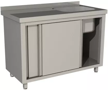 Стол производственный купе Restoinox СПЗК1М-18/6-БП