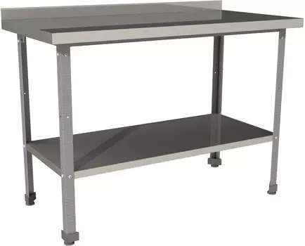 Стол производственный с бортом со сплошной полкой СП-16/8-БП-ЭЦ
