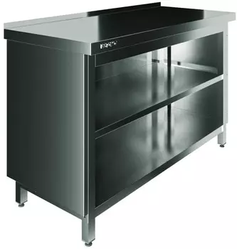 Стол производственный закрытый без дверей с бортом Restoinox СП3-7/7-Б