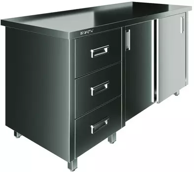 Стол производственный закрытый купе без борта Restoinox СПК3Я-15/7-Л