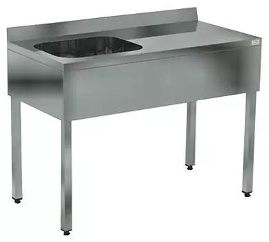 Ванна моечная цельнотянутая с рабочей поверхностью Кобор ВМЦФР/1-140/70 Л/П