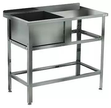 Ванна моечная с рабочей поверхностью сварная Кобор ВМСБР/1-134/70 Л/П