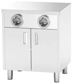 Стол-тумба с диспенсерами для стаканов Restoinox СПЗРД2-7/7-Б
