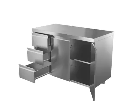 Стол-тумба с дверями Atesy СТ-С-1200.700-02-Р-3Л (СТ-2/1200/700 с ящиками)