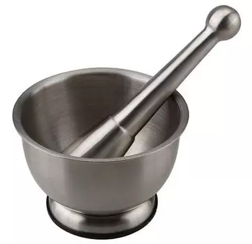 Ступка d=11см h=8см с пестиком 17,5см, нерж. Resto (Китай) | 93-AC-PR-22