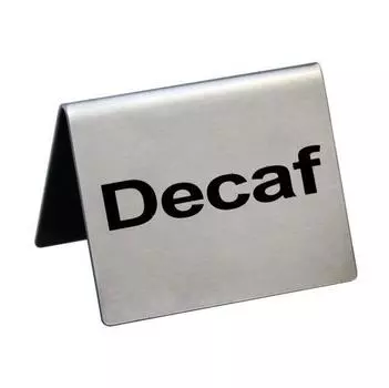 Табличка "Decaf" 50*40мм горизонтальная, нерж. Resto (Китай) | 81200202