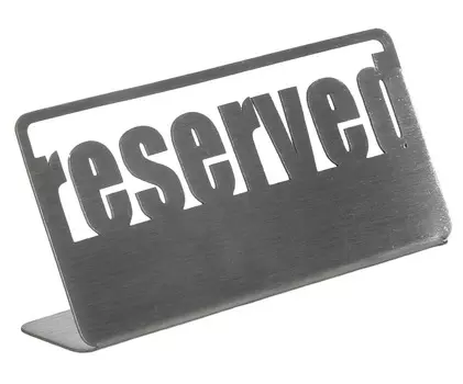 Табличка настольная Reserved 1 Luxstahl 140х50 мм