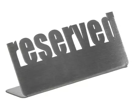 Табличка настольная Reserved 2 Luxstahl 140х50 мм