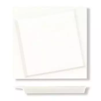 Тарелка 20,8х20,8см квадратная смещенное дно белая фарфор P.L. Proff Cuisine | F1839-8