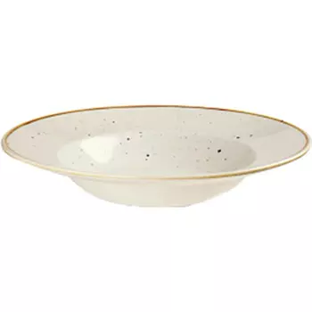Тарелка для пасты Churchill SWHSVWBM1 Stonecast 24см 0,28л, с широким бортом, цвет Barley White