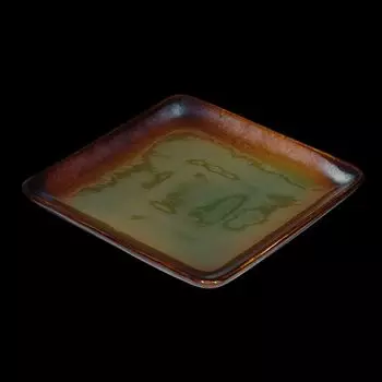 Тарелка квадратная 10,5 270х270мм, синий+зеленый Corone Verde