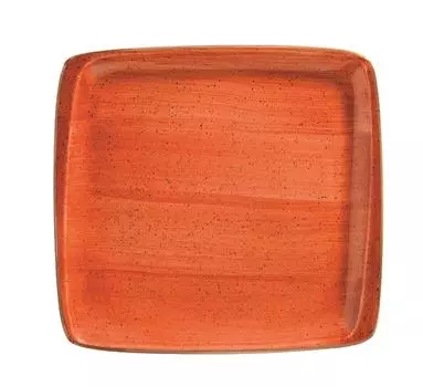 Тарелка квадратная 270*250мм без полей Terracota Aura Bonna | ATCMOV34KR