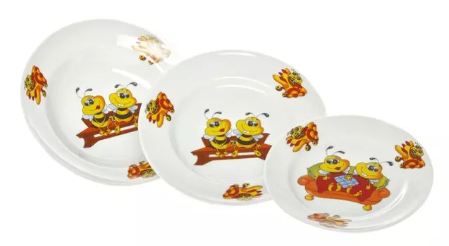 Тарелка мелкая 170 мм Пчелы