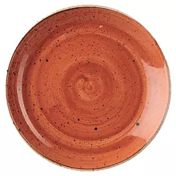 Тарелка мелкая 21,7см без борта Churchill Stonecast цвет Spiced Orange SSOSEVP81