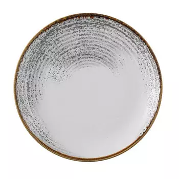 Тарелка мелкая 26см без борта цвет Jasper Grey, Churchill Studio Prints Homespun Accents HAJGEV101