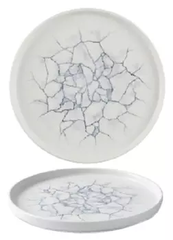 Тарелка мелкая 26см, h2см с прямым бортом, Churchill Chefs Plate цвет Kintsugi Pearl Grey, KTPGWP261