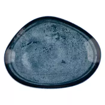 Тарелка плоская ассиметричная без полей Kutahya Blue Stone BNGLX35DU890003 (d35см, h3,9см)