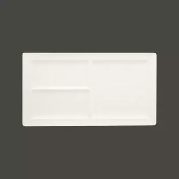 Тарелка прямоугольная 3-секционная Classic Gourmet 39х21см RAK Porcelain | CLRP38IN3