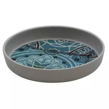 Тарелка с бортом 16,4х3,3см Damask Blue пластик меламин P.L. Proff Cuisine | JW35106-TAI