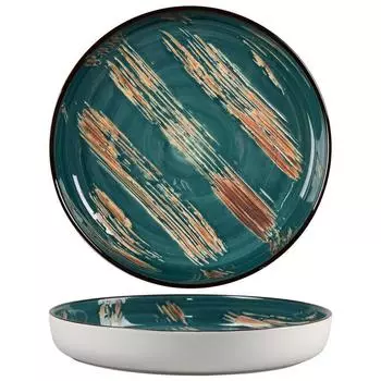 Тарелка с бортом d 16,5см h2,4см Texture Dark Green P.L. Proff Cuisine | 52478