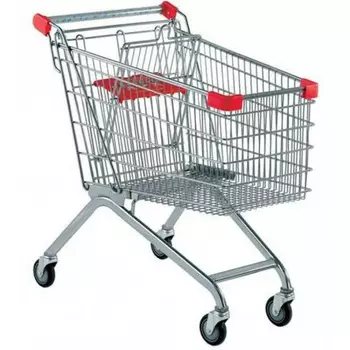 Тележка покупательская (тип евро) EKSI KTE0125BS RD 125л, с д/с, TPR125, красная