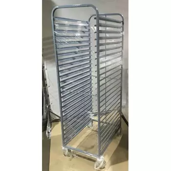 Тележка-шпилька для подносов для пельменей Меркурий (ПИК) колеса серая резина