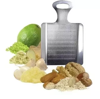 Терка 11*7 см нерж. плоская для чеснока и орехов Tellier | N4297