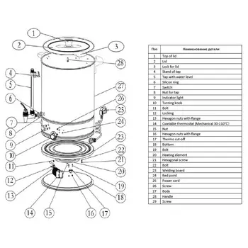 Термостат аварийный для электрокипятильника Hurakan HKN-HVB