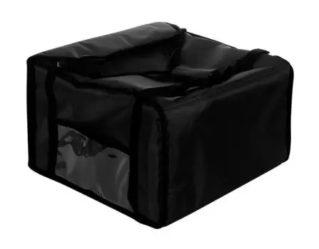 Термосумка на 9-10 пицц 450х450х500 мм черная с вентиляцией