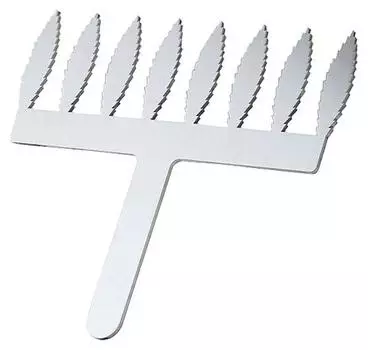 Трафарет для декора Martellato 20FH02S | "FEATHER COMB" h6см, нерж.сталь, дизайн - Frank Haasnoot 20