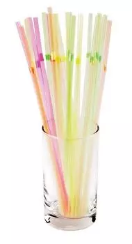 Трубочки со сгибом флуоресцентные Resto ПС-110910 240мм (1000шт)