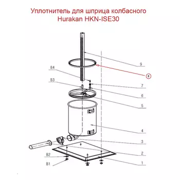 Уплотнитель для шприца колбасного Hurakan HKN-ISE30
