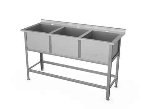 Ванна моечная Atesy ВСМ-Б-3.430-1-02 (ВМ-3/430 с бортом)