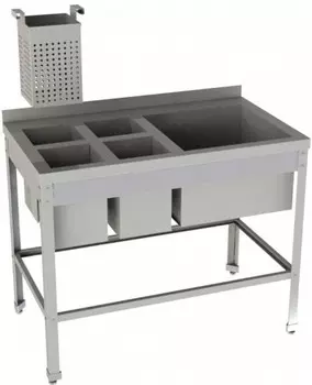 Ванна моечная двойная для мойки яйц Restoinox ВМСЯ-1/5-Б-ЭЦ+ВМС-1/5-Б-ЭЦ
