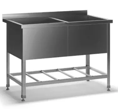 Ванна моечная двухсекционная Astropit АВМБ-2-12070-УОРО сварная