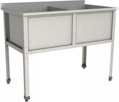 Ванна моечная двухсекционная с бортом Restoinox ВМС-2/8-Б-ЭН