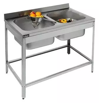 Ванна моечная цельнотянутая Кобор ВМЦ/2-120/60/430