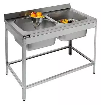 Ванна моечная цельнотянутая Кобор ВМЦ/2-120/70